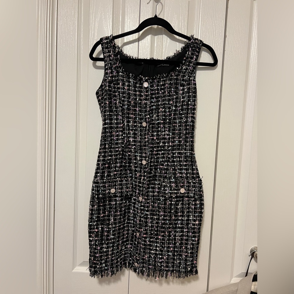 Tweed sleeveless dress